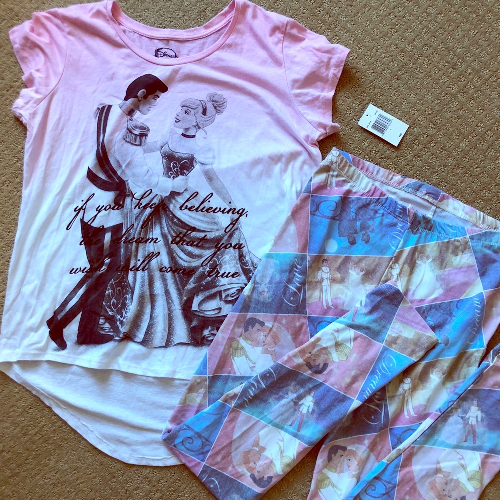 Disney - Cinderella leggings and Ombré T-Shirt